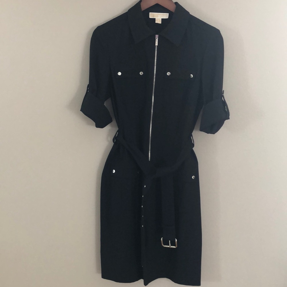 Michael Kors Belted Shirt Dress Size: Medium
